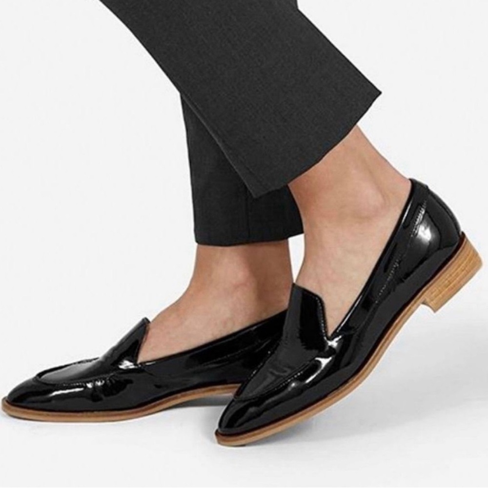 Everlane Black Patent Leather Loafers